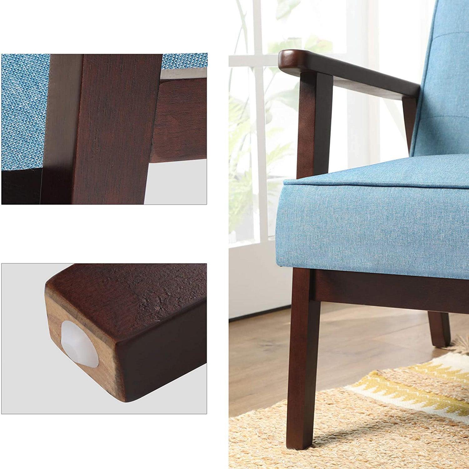 Leisure Chair with Solid Wood Armrest FredCo