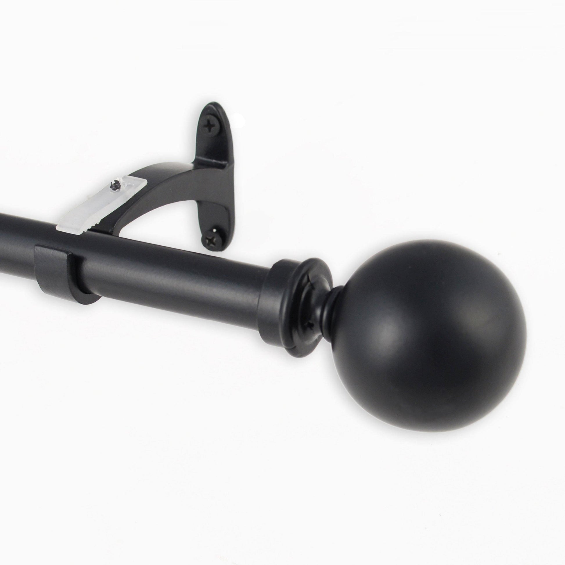 Leron 100% Iron Expandable Window Curtain Rod with Round Ball Finials FredCo