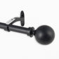 Leron 100% Iron Expandable Window Curtain Rod with Round Ball Finials FredCo