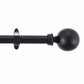 Leron 100% Iron Expandable Window Curtain Rod with Round Ball Finials FredCo