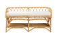 Leryn Modern Bohemian Natural Brown Rattan Bench FredCo