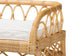 Leryn Modern Bohemian Natural Brown Rattan Bench FredCo