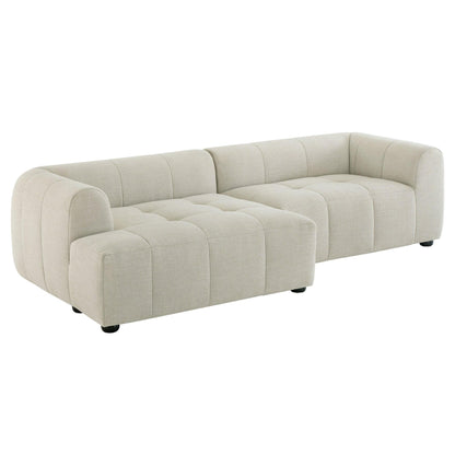 Liana Left-Facing Upholstered Fabric Modular Sofa with Chaise by Modway FredCo