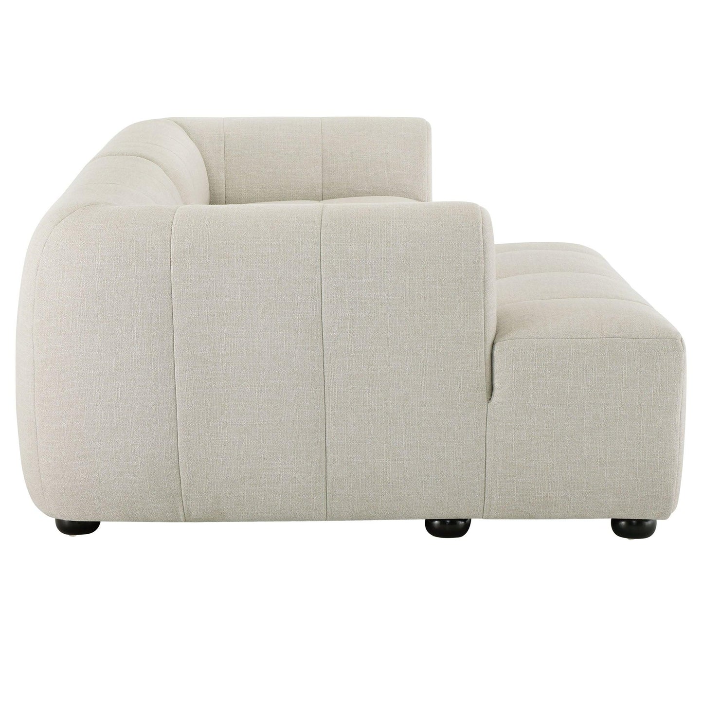 Liana Left-Facing Upholstered Fabric Modular Sofa with Chaise by Modway FredCo