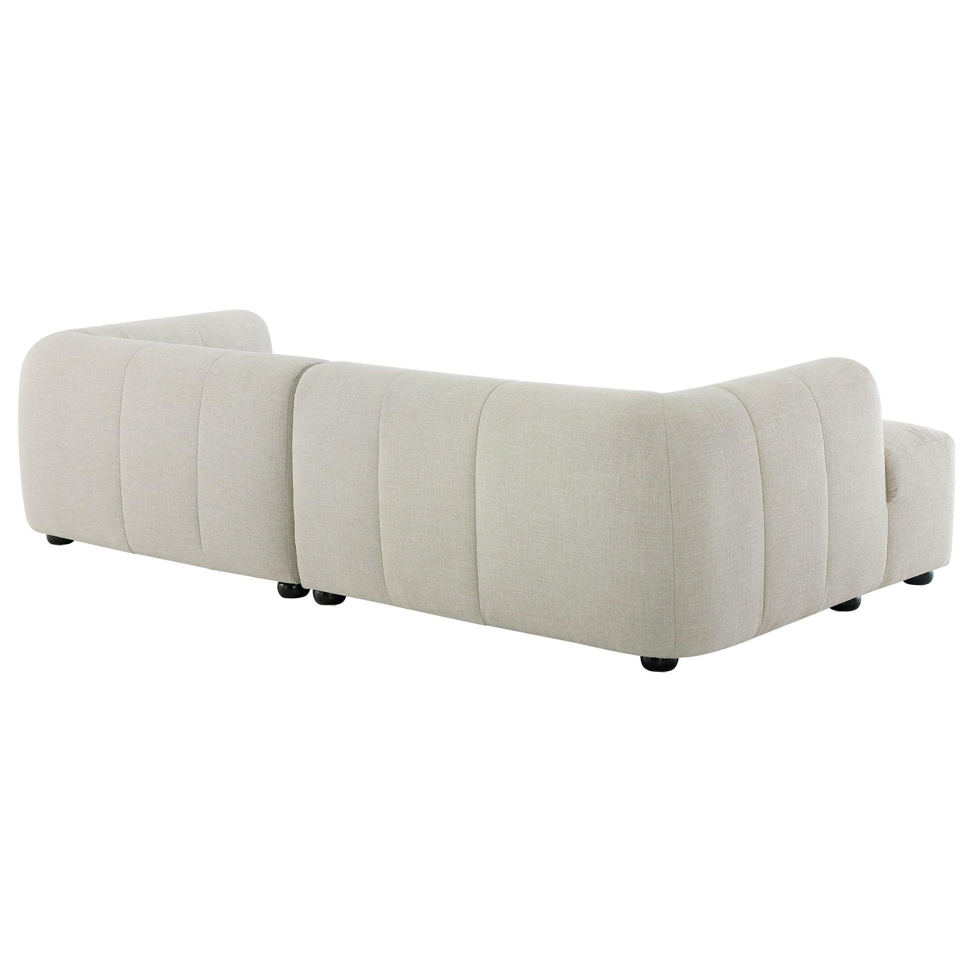 Liana Left-Facing Upholstered Fabric Modular Sofa with Chaise by Modway FredCo
