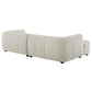 Liana Left-Facing Upholstered Fabric Modular Sofa with Chaise by Modway FredCo