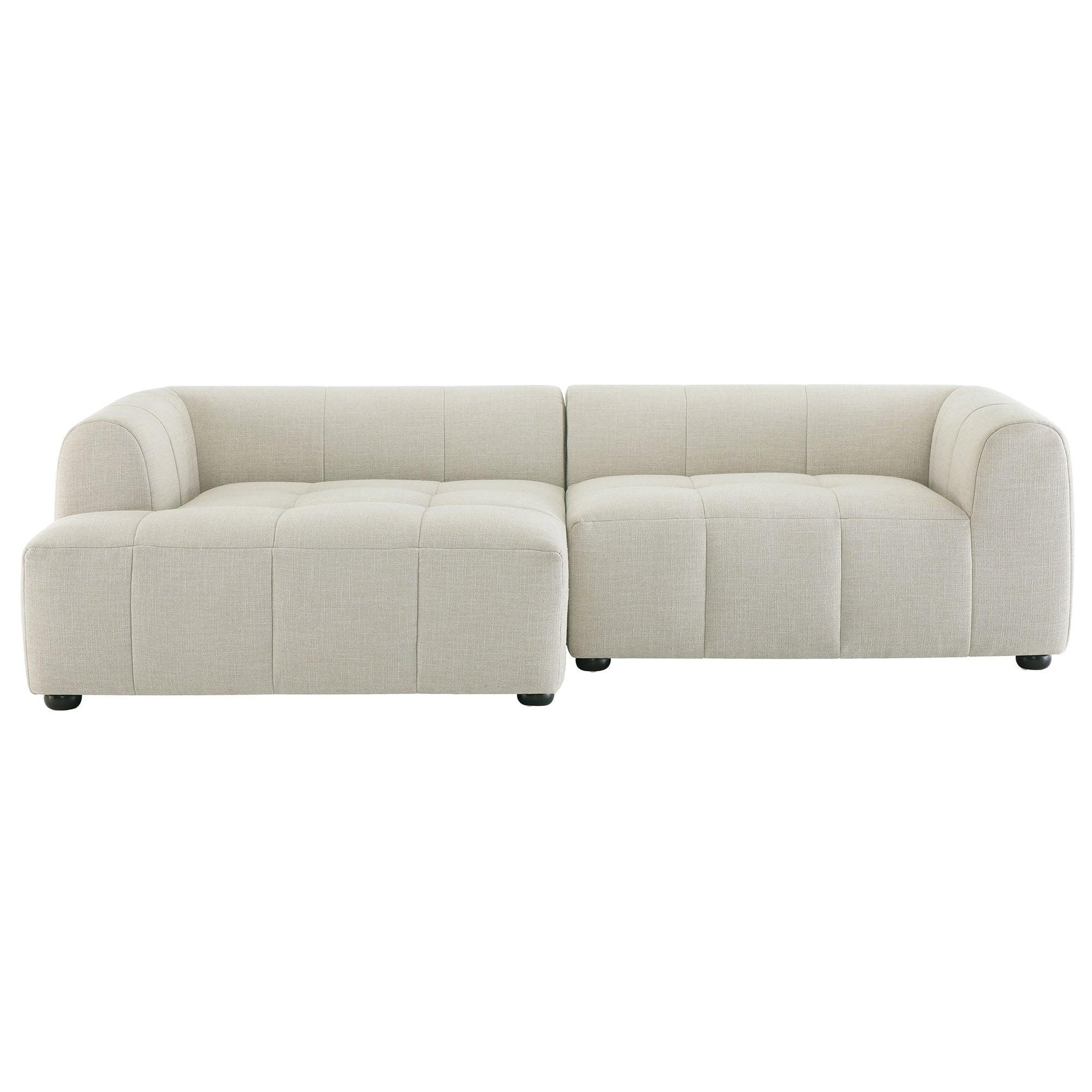 Liana Left-Facing Upholstered Fabric Modular Sofa with Chaise by Modway FredCo