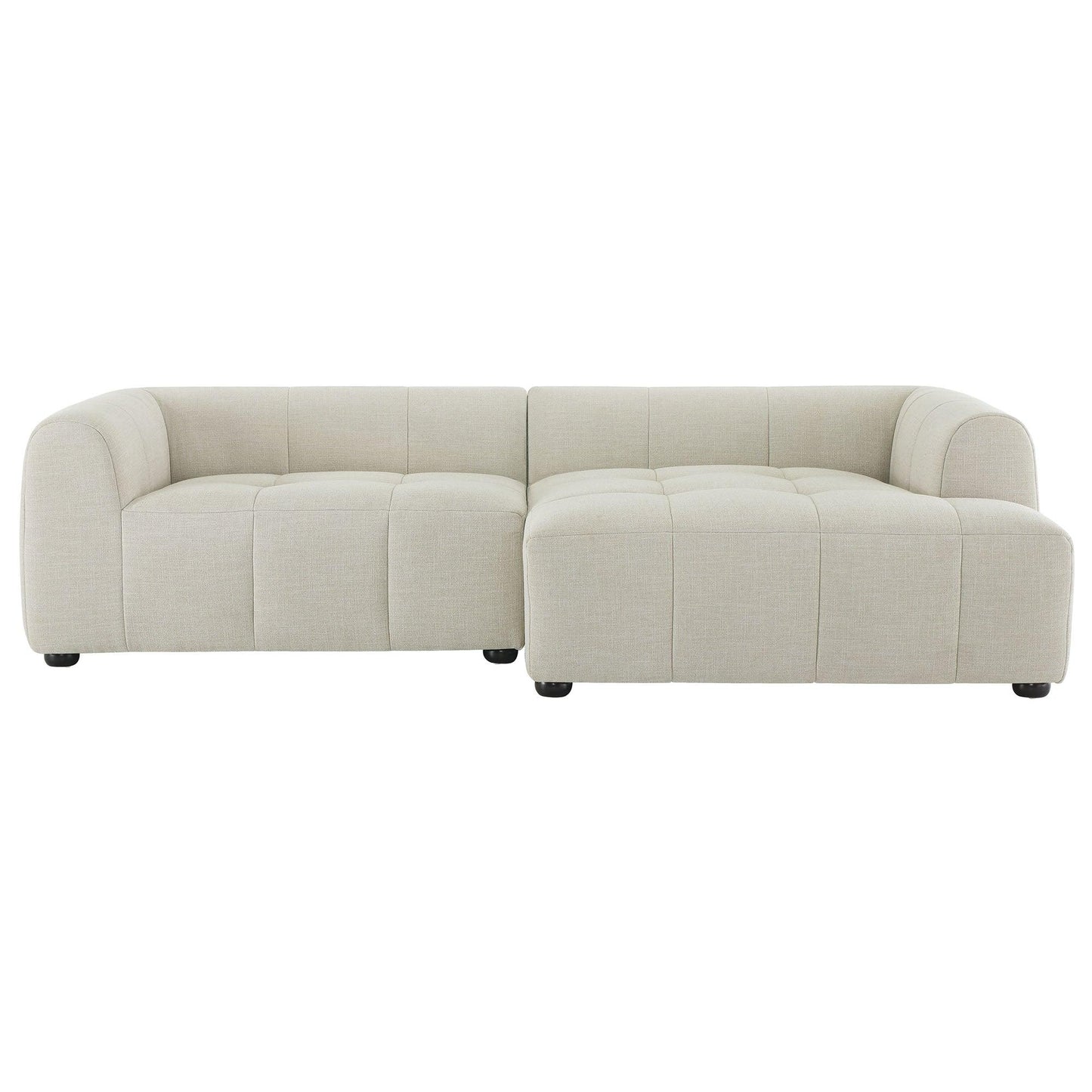 Liana Right-Facing Upholstered Fabric Modular Sofa with Chaise by Modway FredCo