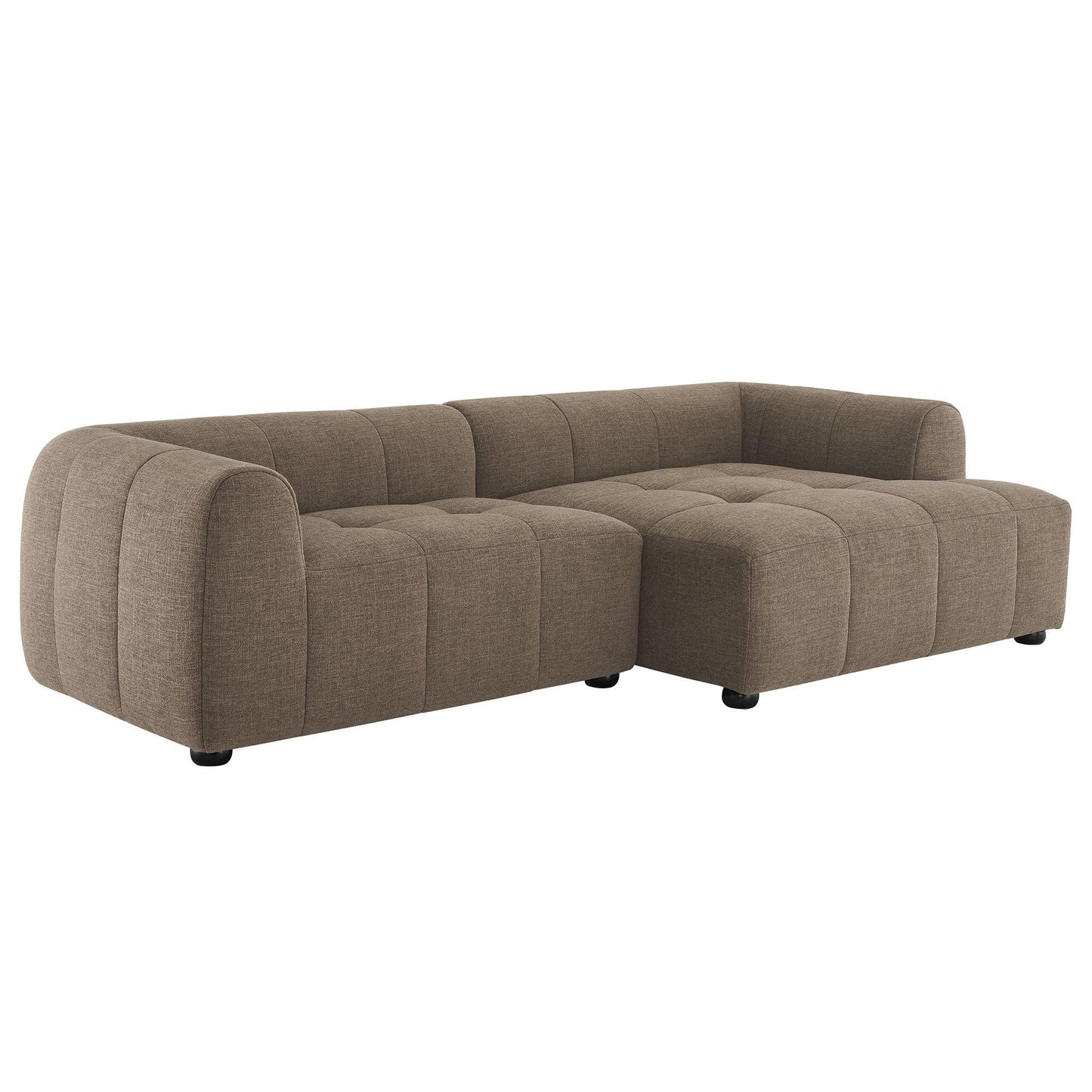 Liana Right-Facing Upholstered Fabric Modular Sofa with Chaise by Modway FredCo