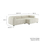 Liana Right-Facing Upholstered Fabric Modular Sofa with Chaise by Modway FredCo