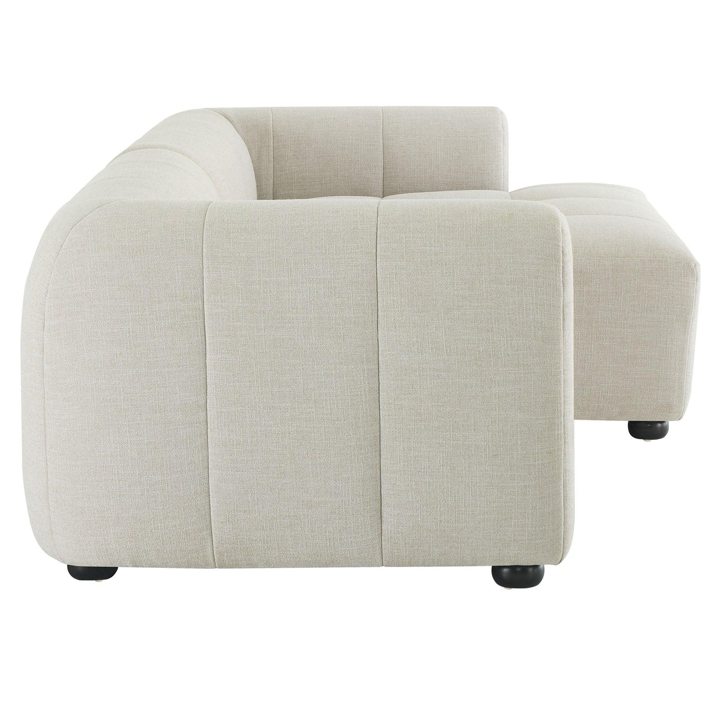 Liana Right-Facing Upholstered Fabric Modular Sofa with Chaise by Modway FredCo