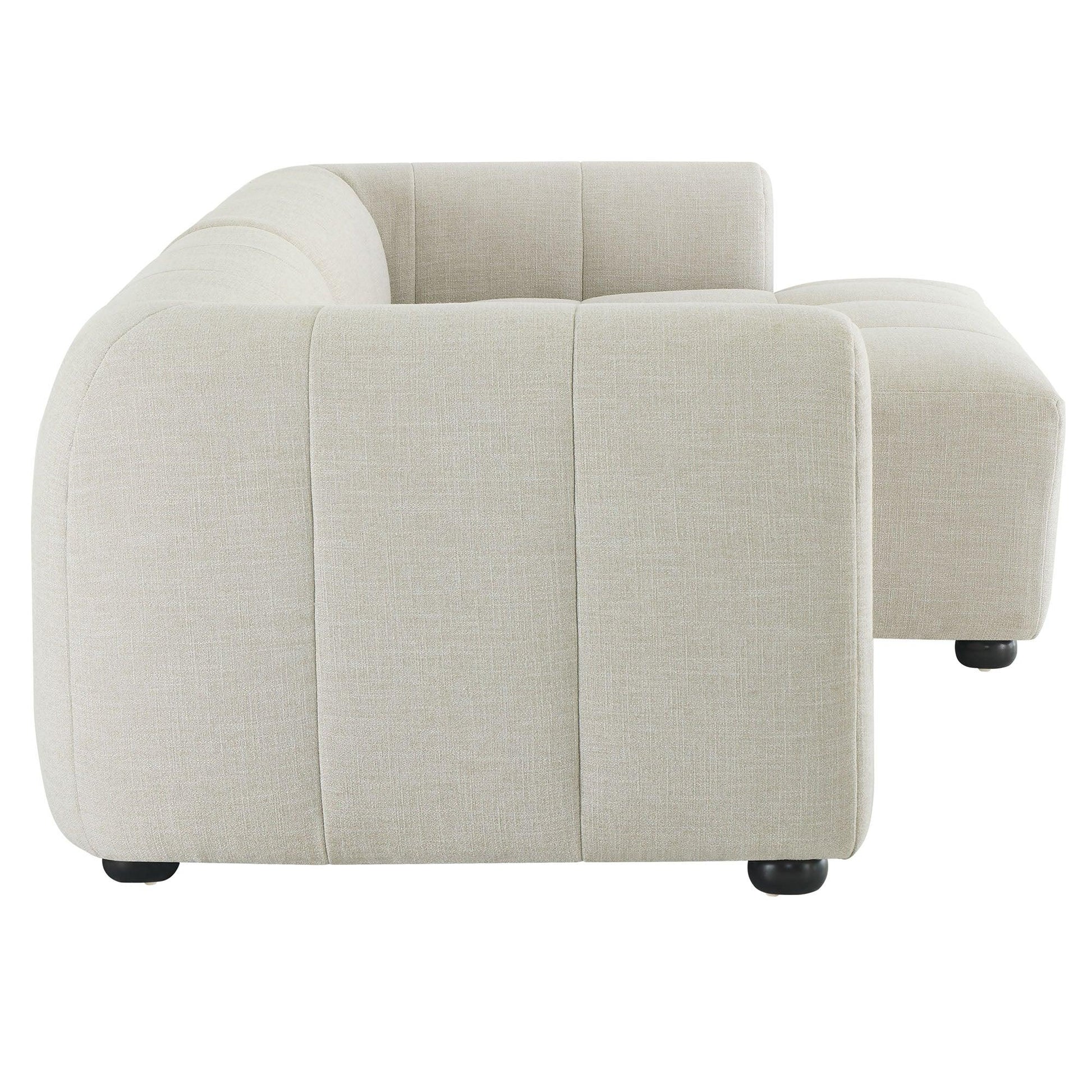 Liana Right-Facing Upholstered Fabric Modular Sofa with Chaise by Modway FredCo
