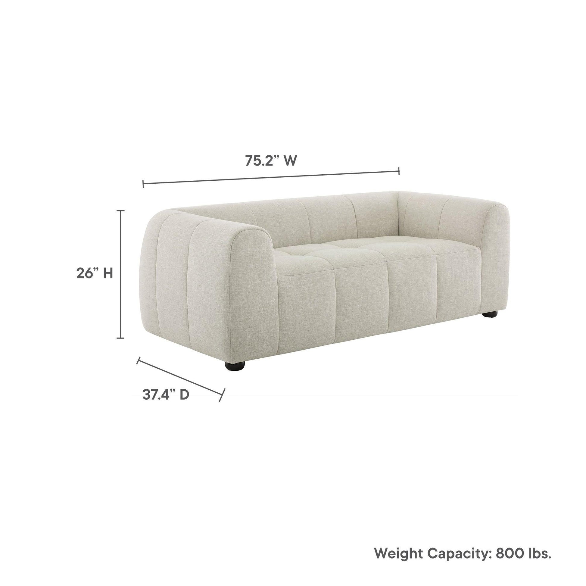 Liana Upholstered Fabric Loveseat by Modway FredCo