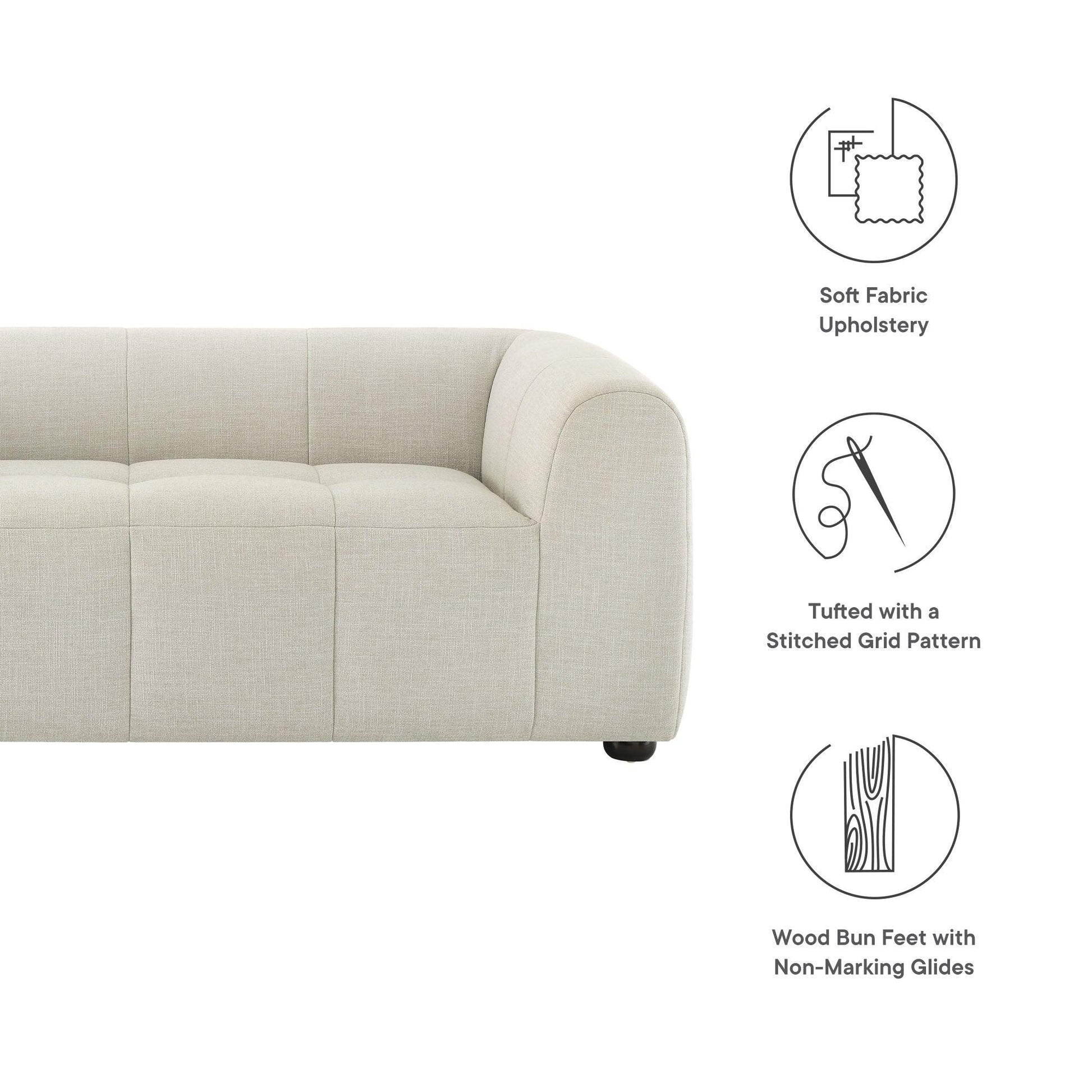 Liana Upholstered Fabric Loveseat by Modway FredCo