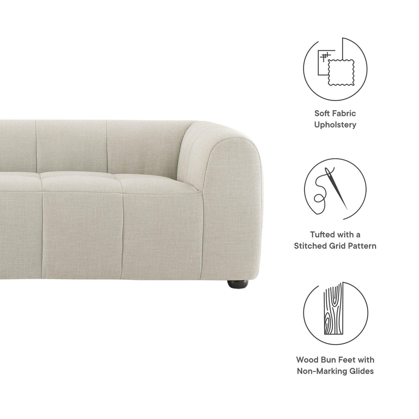 Liana Upholstered Fabric Sofa by Modway FredCo