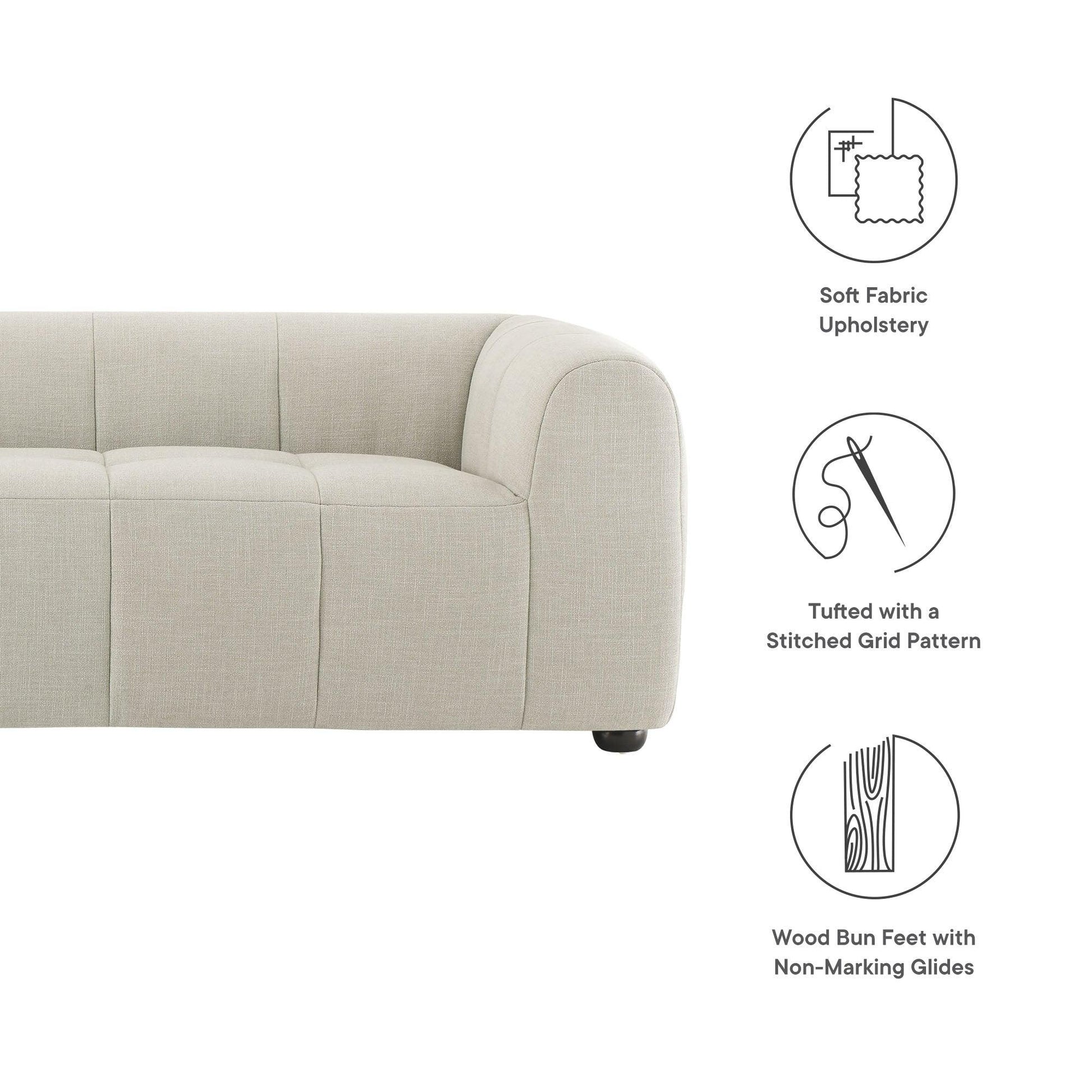 Liana Upholstered Fabric Sofa by Modway FredCo