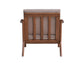 Lide Light Brown Fabric & Brown Finish Accent Chair FredCo
