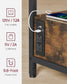 Lift Top Coffee Table with Power Outlet Rustic Brown and Classic Black FredCo