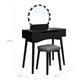 Light Bulbs Vanity Set FredCo