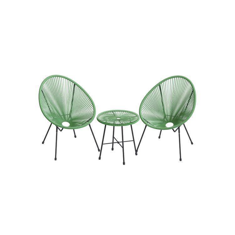 Light Green 3-Piece Outdoor Acapulco Chair FredCo
