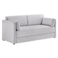Linden Upholstered Heathered Chenille Sofa by Modway FredCo