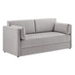 Linden Upholstered Heathered Chenille Sofa by Modway FredCo
