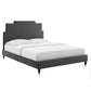 Lindsey Performance Velvet Full Platform Bed, MOD-6902 FredCo