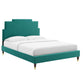 Lindsey Performance Velvet Full Platform Bed, MOD-6902 FredCo
