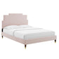 Lindsey Performance Velvet Full Platform Bed, MOD-6902 FredCo