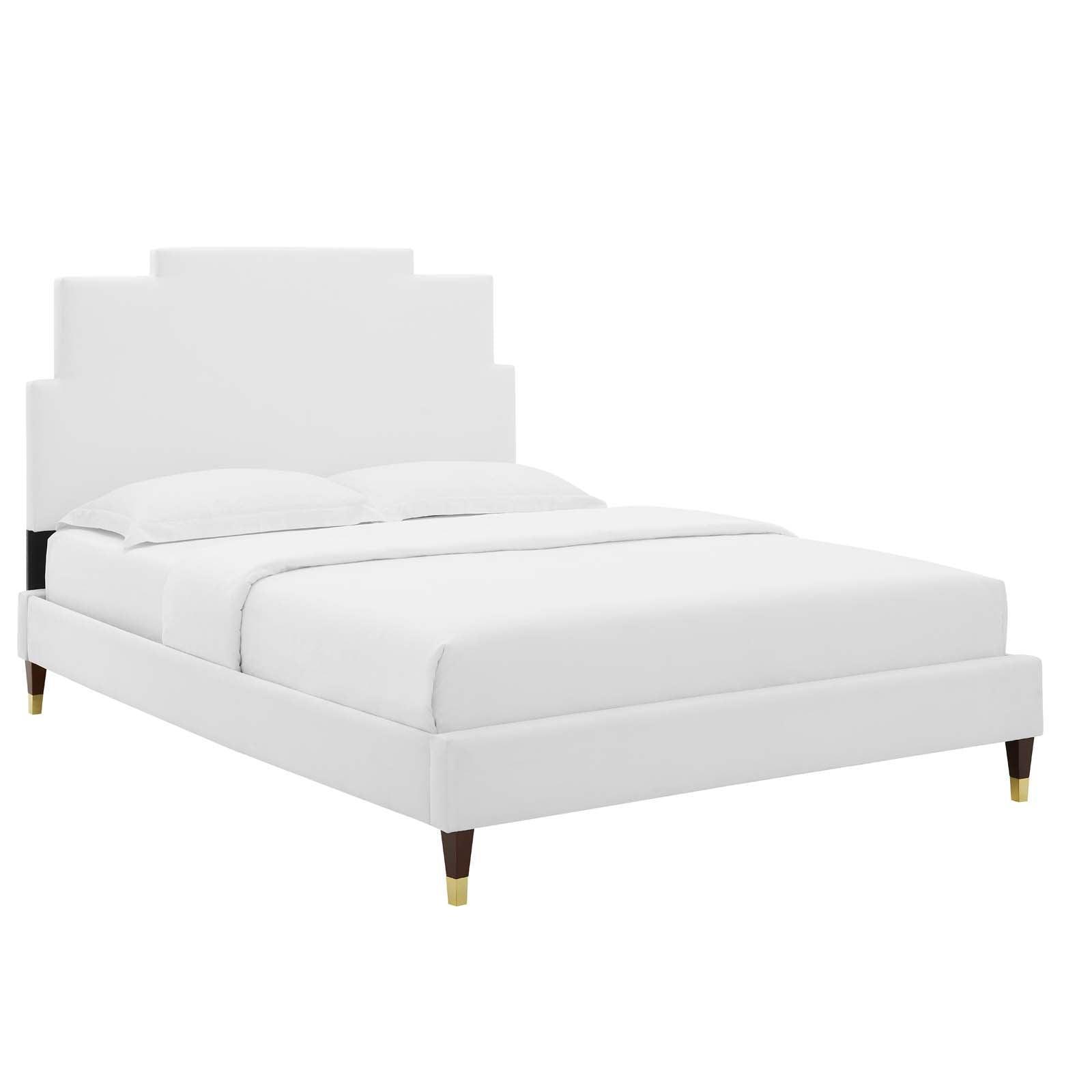 Lindsey Performance Velvet Full Platform Bed, MOD-6902 FredCo