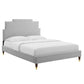 Lindsey Performance Velvet Full Platform Bed, MOD-6902 FredCo