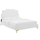 Lindsey Performance Velvet King Platform Bed, MOD-6925 FredCo