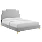 Lindsey Performance Velvet King Platform Bed, MOD-6925 FredCo