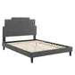 Lindsey Performance Velvet King Platform Bed, MOD-6927 FredCo