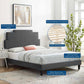 Lindsey Performance Velvet King Platform Bed, MOD-6927 FredCo