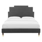Lindsey Performance Velvet Queen Platform Bed, MOD-6704 FredCo