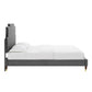 Lindsey Performance Velvet Queen Platform Bed, MOD-6704 FredCo