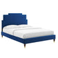 Lindsey Performance Velvet Queen Platform Bed, MOD-6704 FredCo