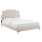 Lindsey Performance Velvet Twin Platform Bed, MOD-6895 FredCo