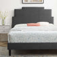 Lindsey Performance Velvet Twin Platform Bed, MOD-6897 FredCo