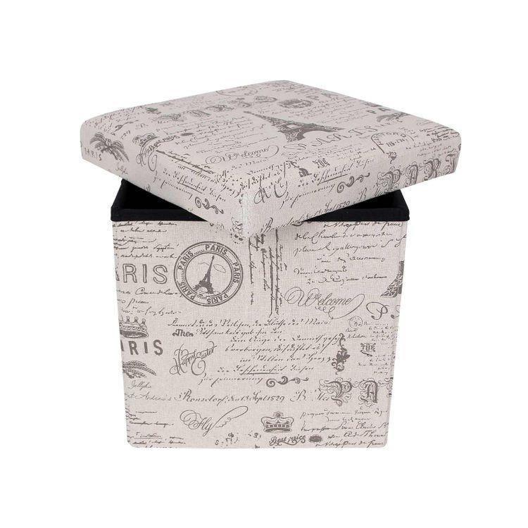 Linen Like Fabric Ottoman FredCo