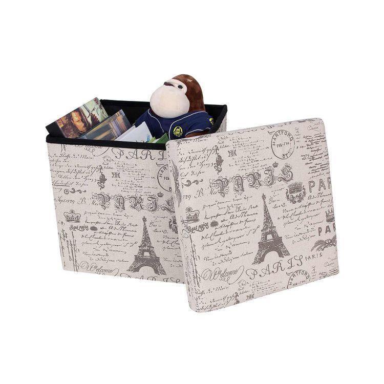 Linen Like Fabric Ottoman FredCo