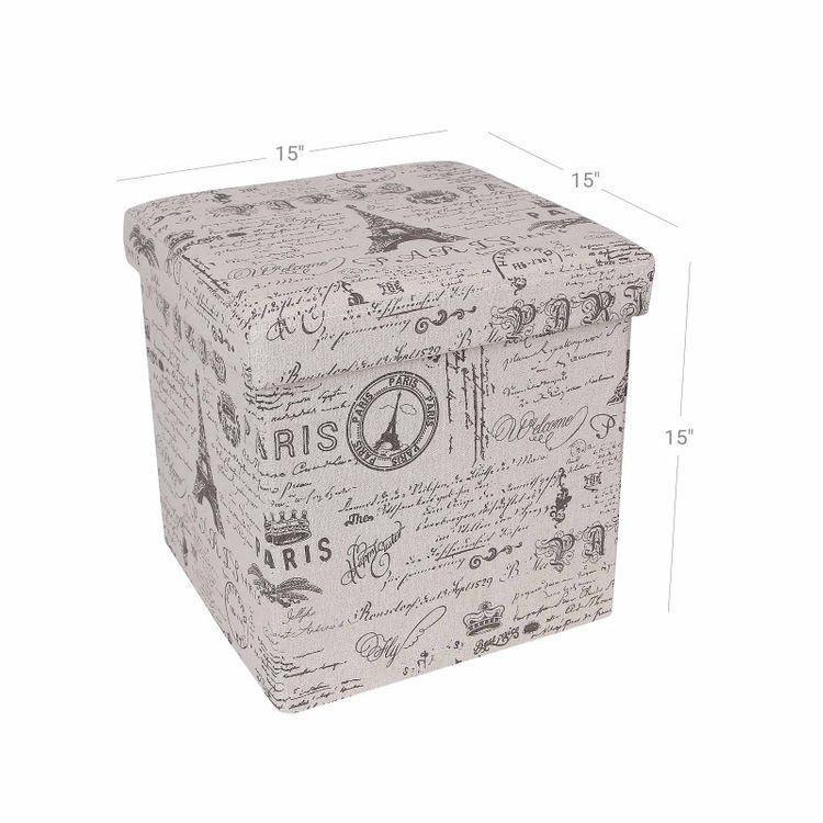Linen Like Fabric Ottoman FredCo