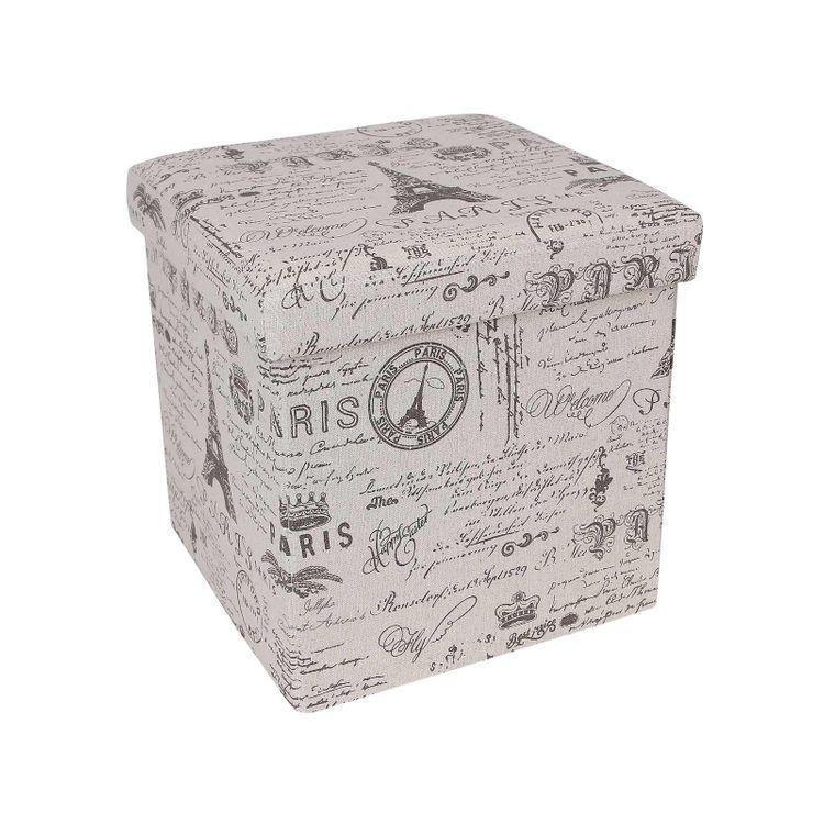 Linen Like Fabric Ottoman FredCo