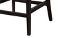Lingga Modern Bohemian Dark Brown Mahogany Wood and Natural Rattan Counter Stool FredCo