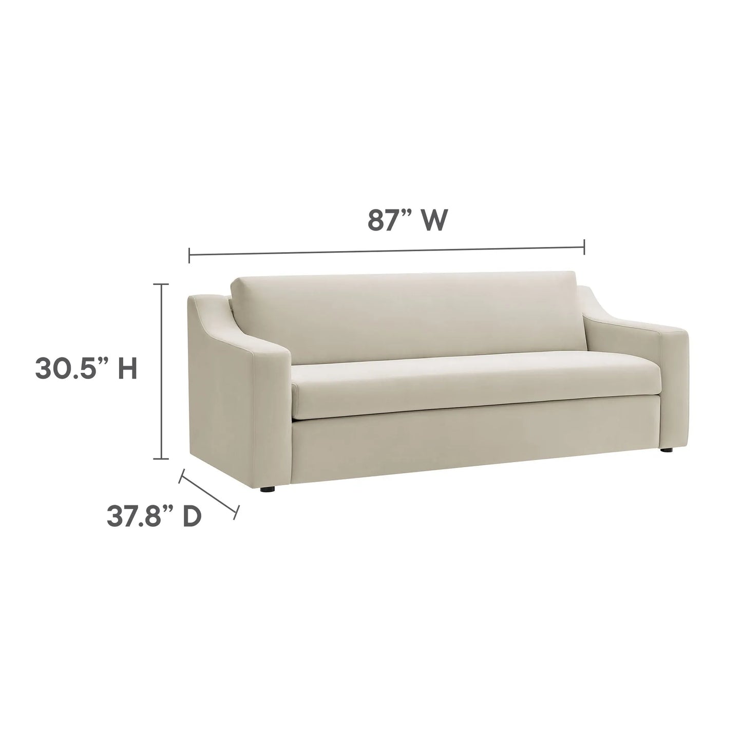 Liora Performance Velvet Sofa by Modway EEI-7219 FredCo