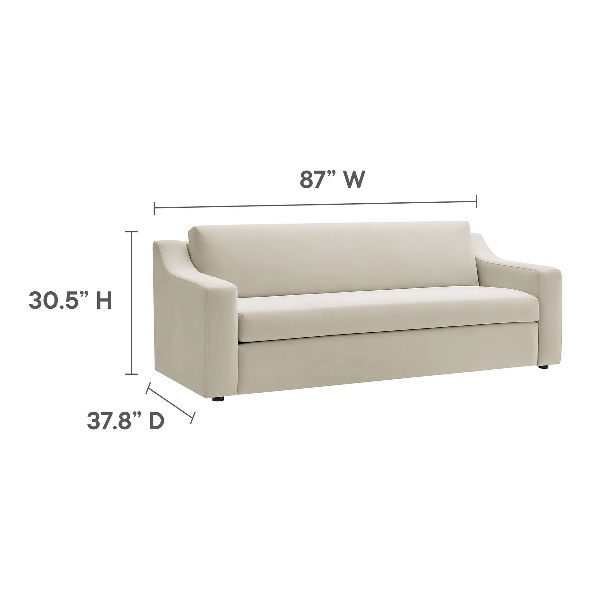 Liora Performance Velvet Sofa by Modway EEI-7219 FredCo