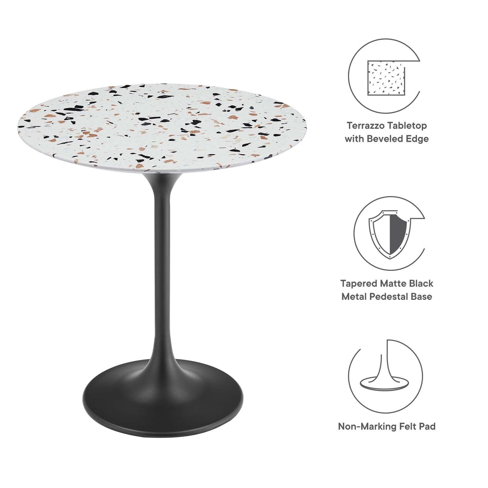 Lippa 20" Round Terrazzo Side Table, EEI-5692 FredCo