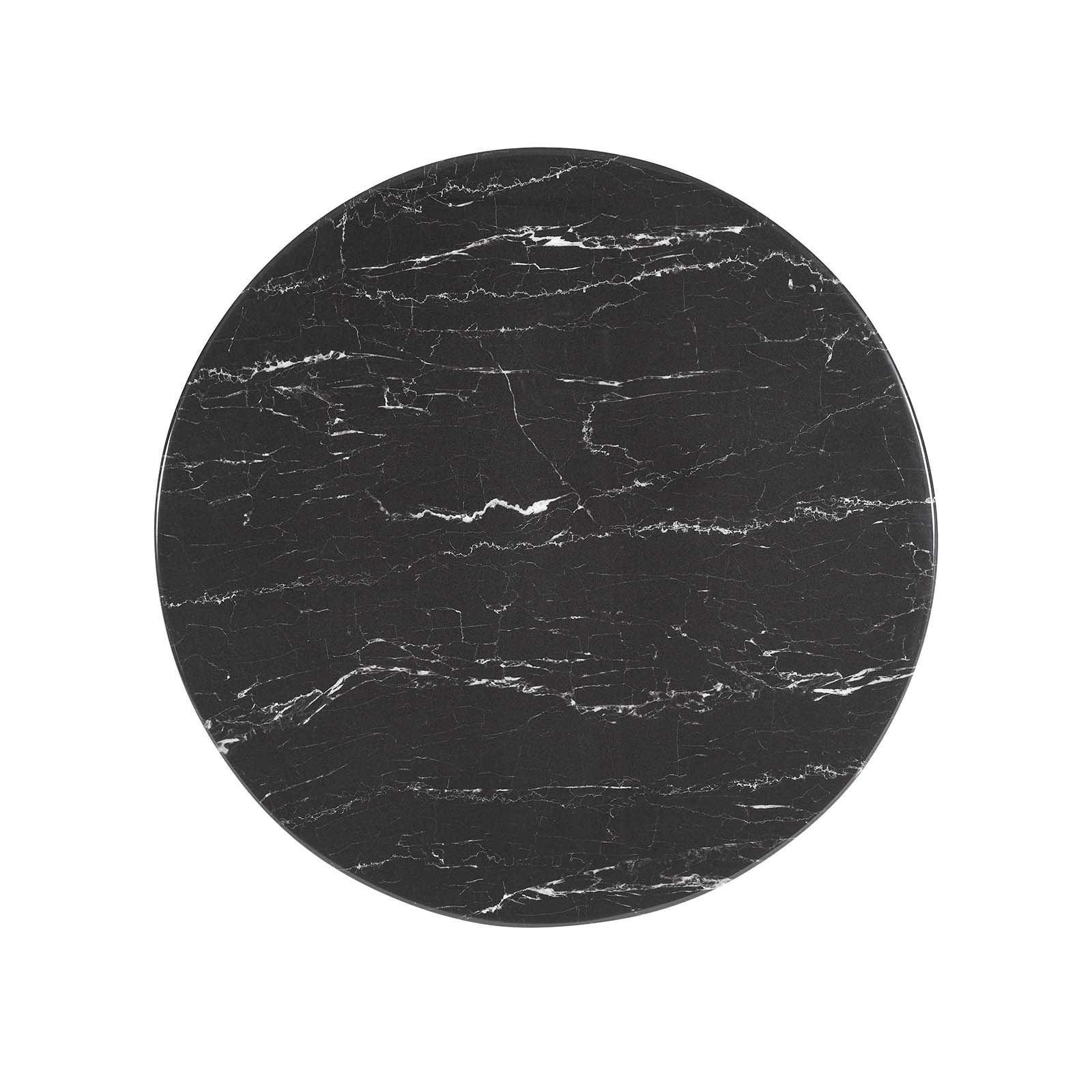Lippa 28" Round Artificial Marble Bar Table, EEI-4892 FredCo