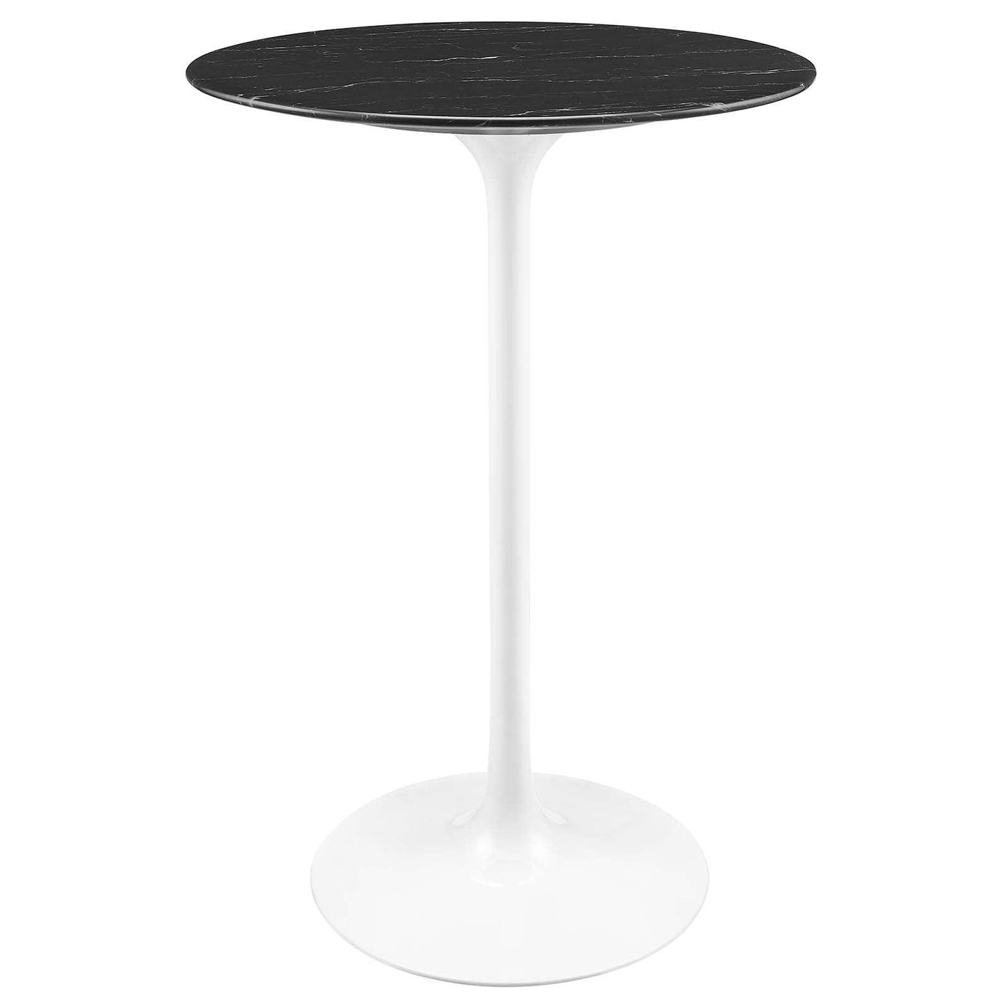 Lippa 28" Round Artificial Marble Bar Table, EEI-5203 FredCo
